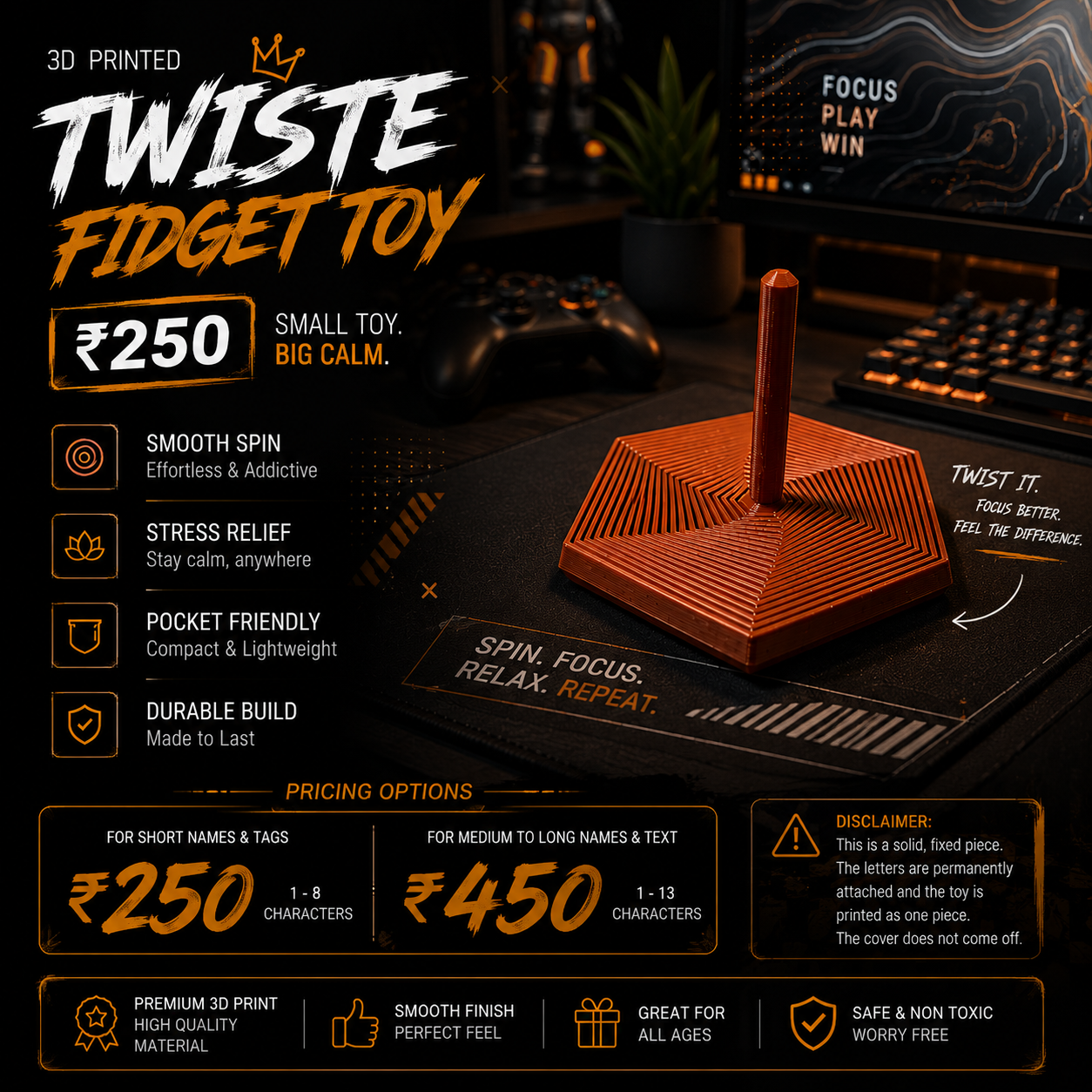Twist fidget toy poster